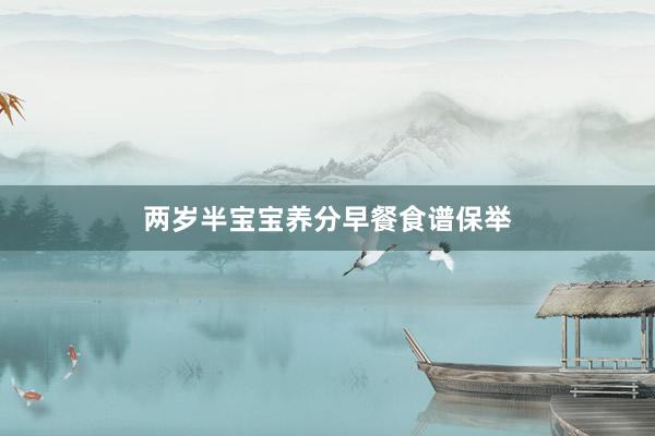 两岁半宝宝养分早餐食谱保举